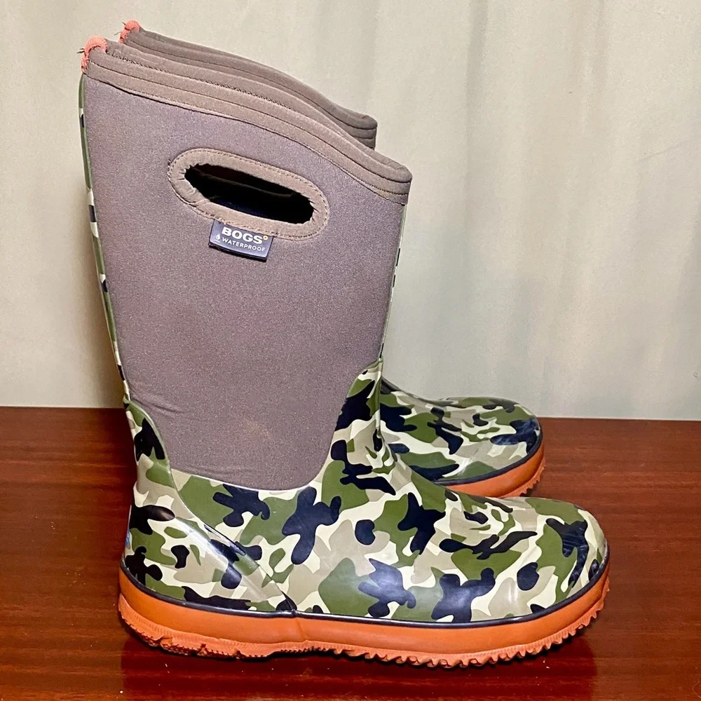 Bogs Camo Classic 71397-352 Insulated Waterproof Rain/Snow/Winter Boots Youth 6